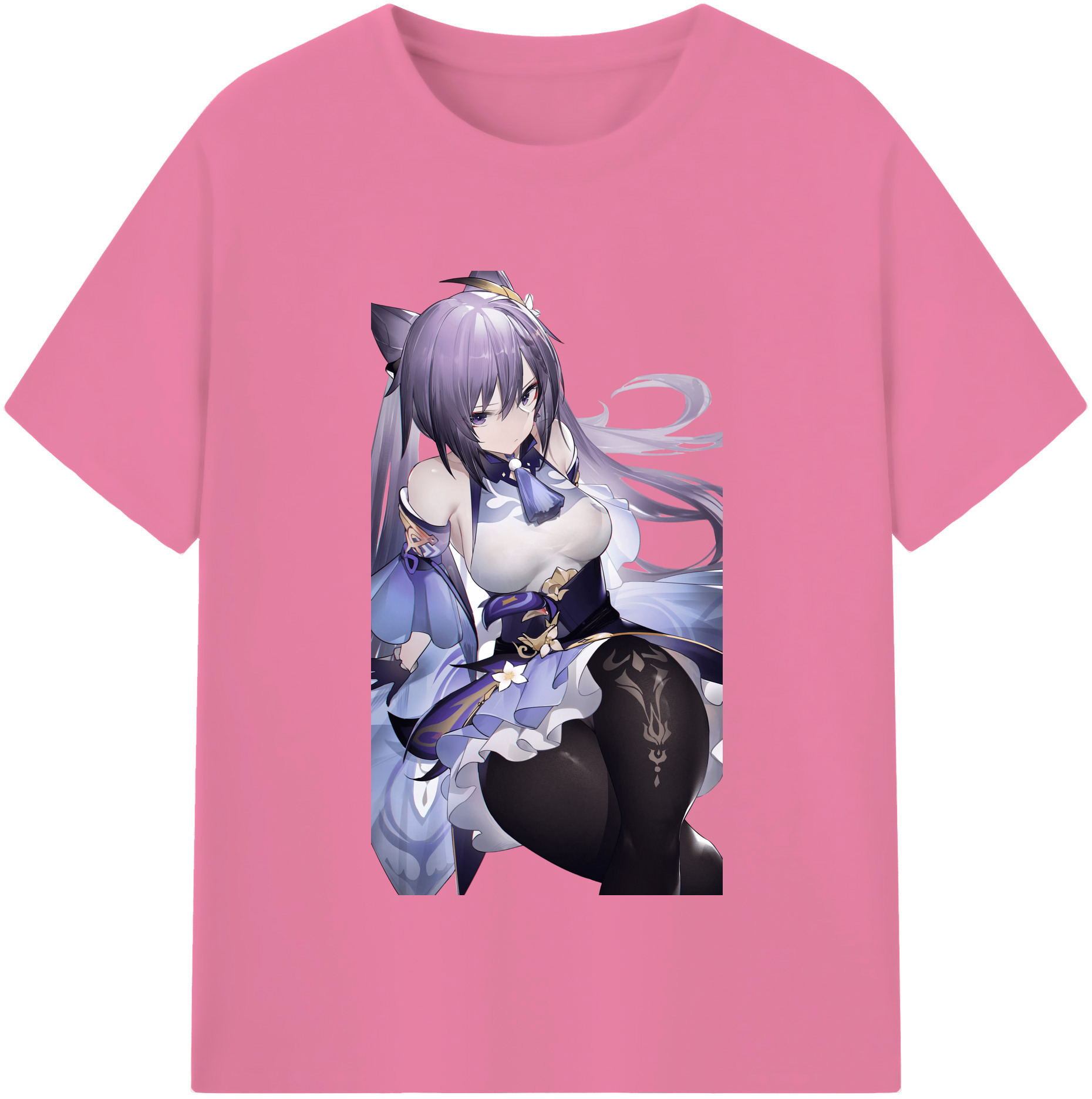 げんし神 刻晴 こくせい genshin Kokusei 綿100％半袖Tシャツ（フロントプリント）